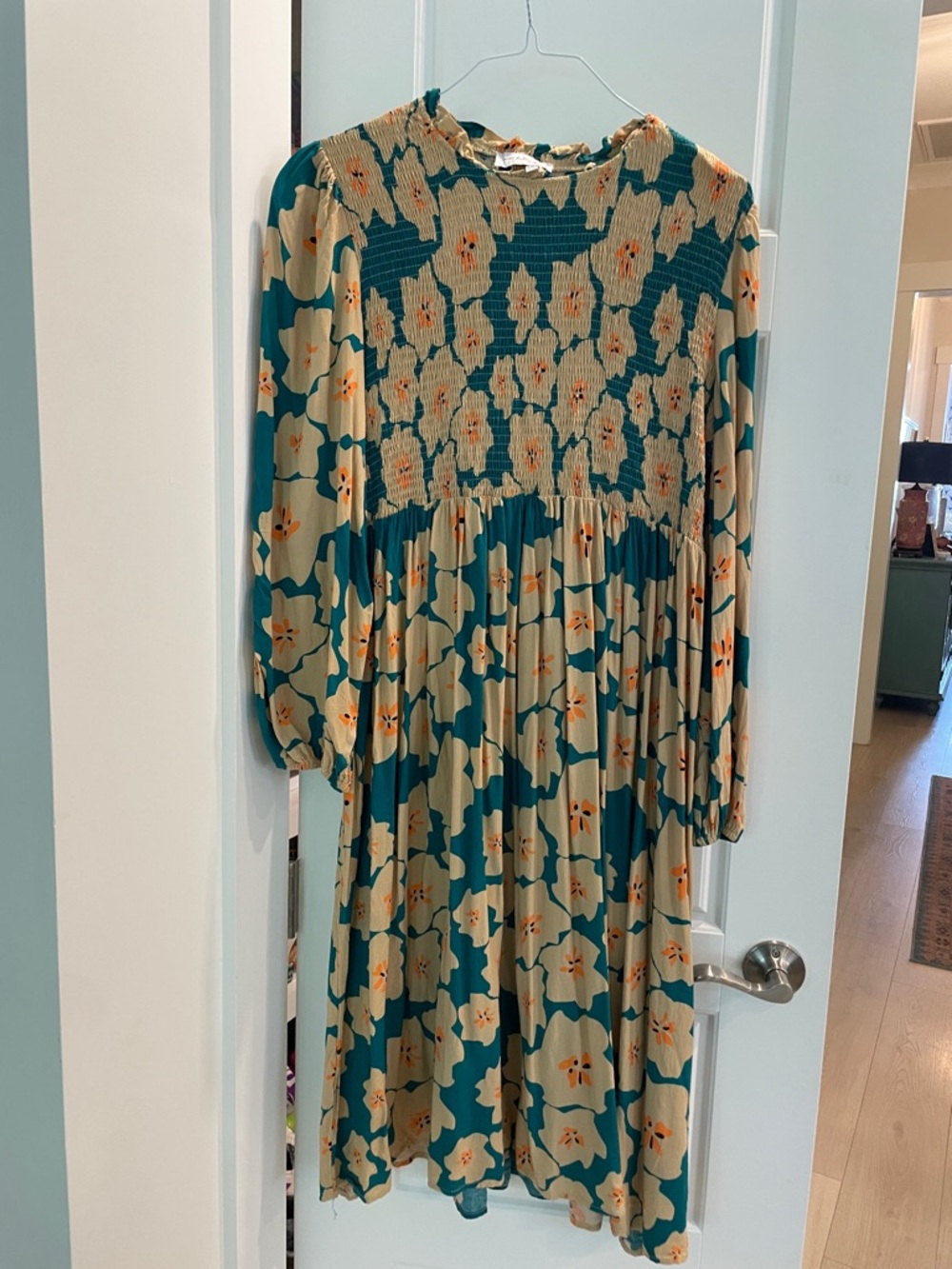 never fully dressed floral dress with smock bodice
